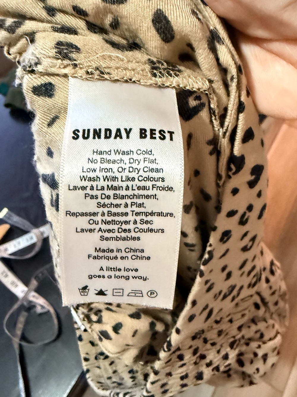Sunday Best Tan Leopard Print Wide-Leg Cropped Pants - Picture 8 of 9